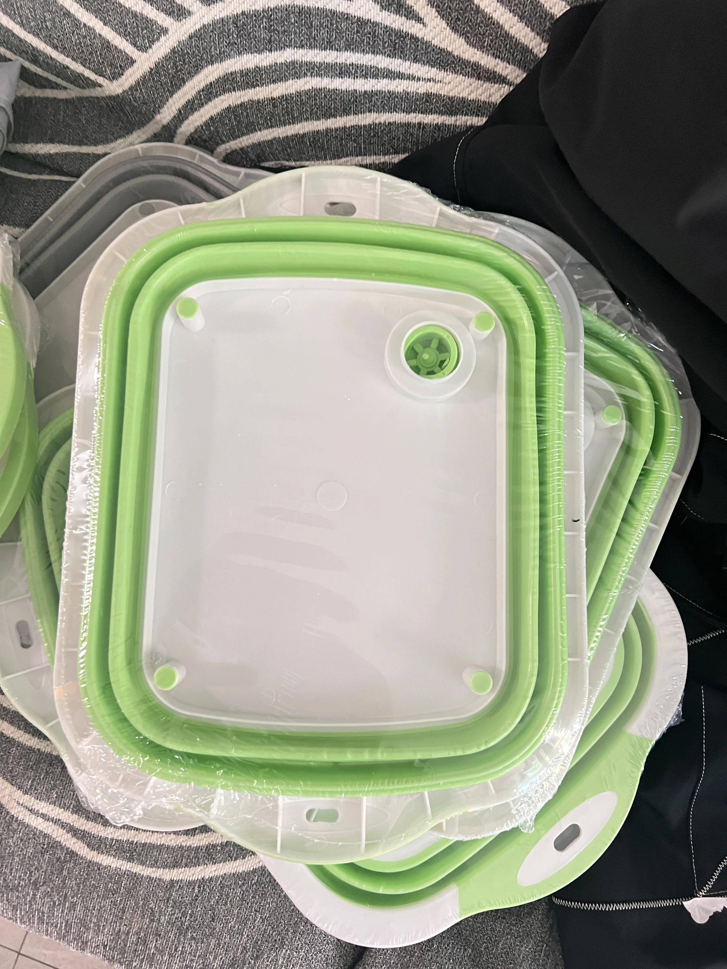 3 in 1 Folding Cutting Board Travel Foldable Cutting Board And Vegetable Draining Basket Collapsible Chopping Board