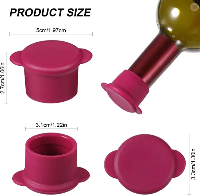 Trending On Best Hot Selling Silicone Wine Bottle Reusable And Unbreakable Sealer Covers Silicone Wine Stoppers