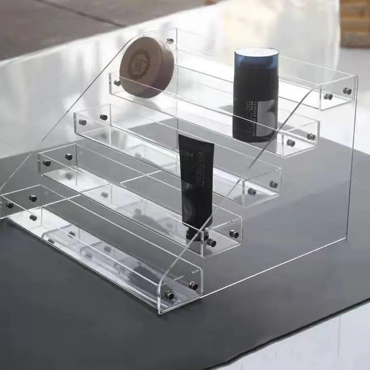 Acrylic Transparent Trapezoid Display Shelf Supermarket Front Shelf Small Shelf Multi-layer Chewing Gum Rack Nail Display Rack