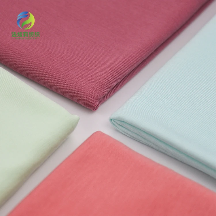 Eco-friendly  sustainable 170gsm   Lenzing Tencel 95%Modal 5%Spandex EcoVero Lyocell single jersey Knitted Fabric For T-shirt