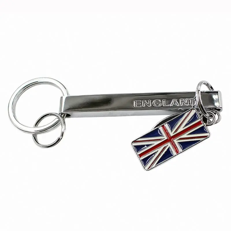 Wholesale Custom England Keyring Design Big Ben Union Jack Country UK Flag Keychain Hard Metal London Bus Souvenir Keychain