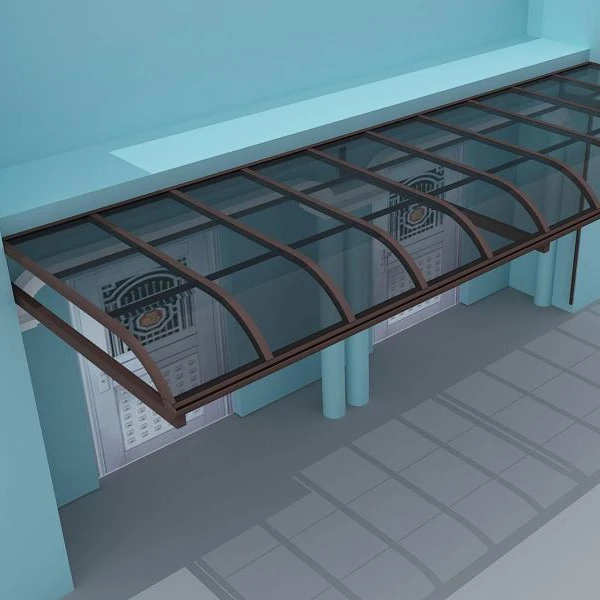 HESIWEI awning outdoor manufacturer wholesale customizable glass aluminum polycarbonate drop arm door canopy awning arch