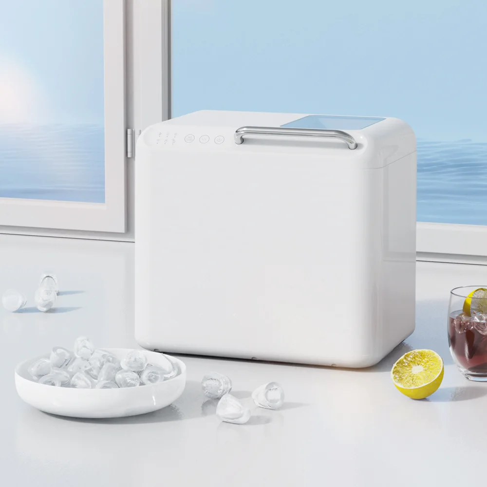 Горячая Распродажа 150 Ватт ICEQ2 ABS спиральные ключи автоматическая очистка цилиндрического льда самостоятельная белая быстрая машина