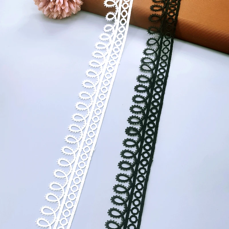 black and white lines round holes arranged sewing trim elastic lace  bra clothing accessories