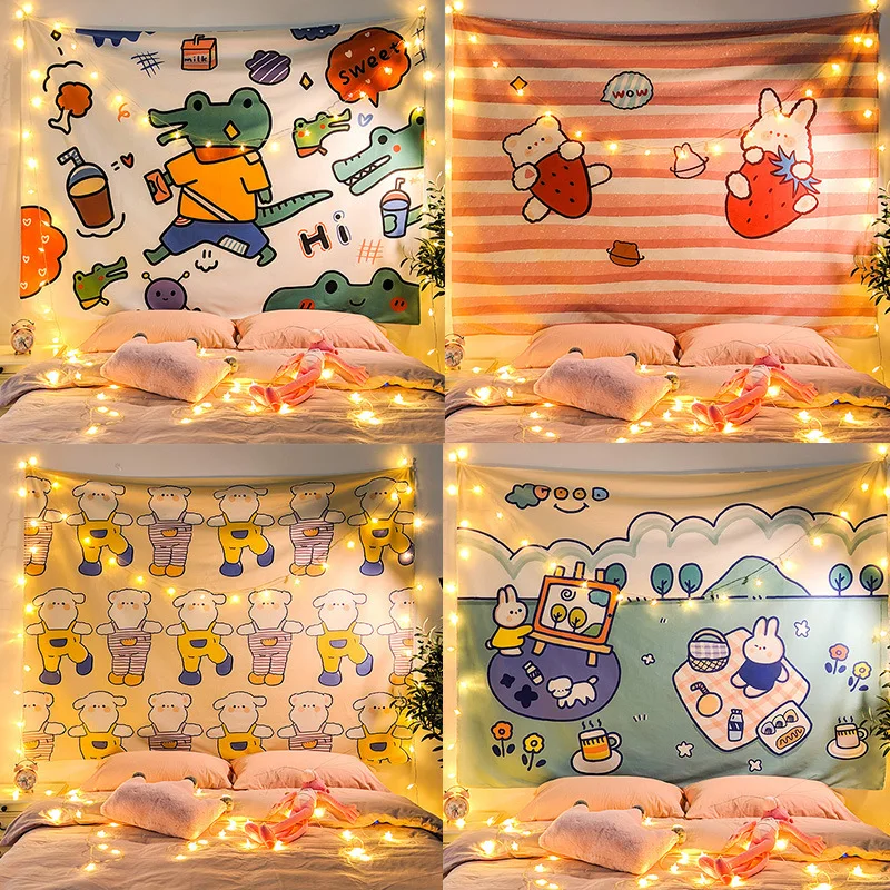 Personalized Colorful Pattern 100% Polyester Digital Printed Background Tapestry Woven Wall Hanging Tapestry