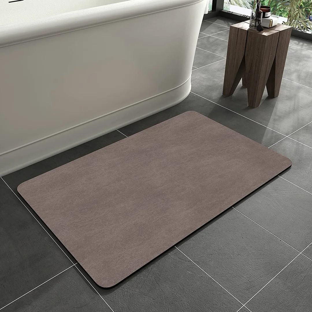 Quick Dry Diatomaceous Diatomite Bath Mat Non Slip Super Absorbentbathroom door matbath foot matshower Rugs Washable Mats