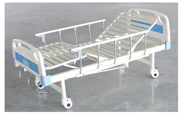 Abs Head Board Manual Two Crank Hospital Bed for Clinic and Hospital