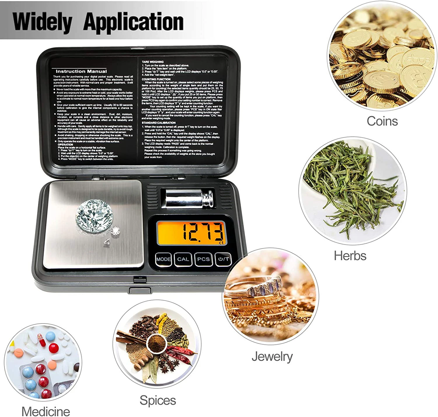 Mini Portable 200/0.01g Digital Pocket Scales LCD Electronic  Smart Jewelry Weight Measuring Tool for Gold and Diamond Jewelry