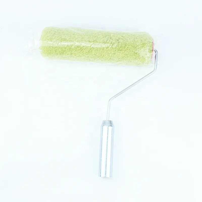 Оптовая цена зеленая краска валик 9 дюймов дизайн роликовая щетка стальная ручка