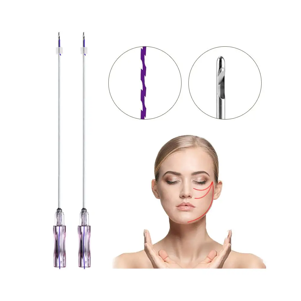 Barbed Suture Eye Brows Lifting Remove Double Chin Double Needle Pdo Threads 20g 100mm 450mm