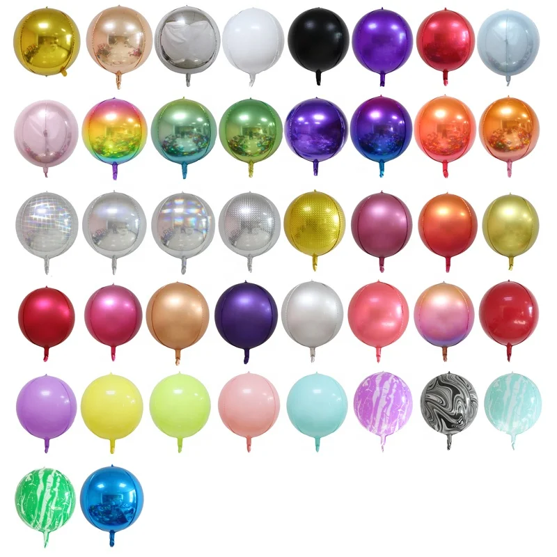 Happy Birthday Party Decoration Globos Decoration 22 Inch 4d Self Inflating Balloon Round Shape Foil Balloon