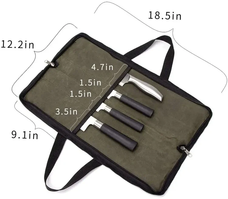 Portable Kitchen Storage Bag Carrying Knife Holder Multifunction Chef Knife Roll Tool Bags
