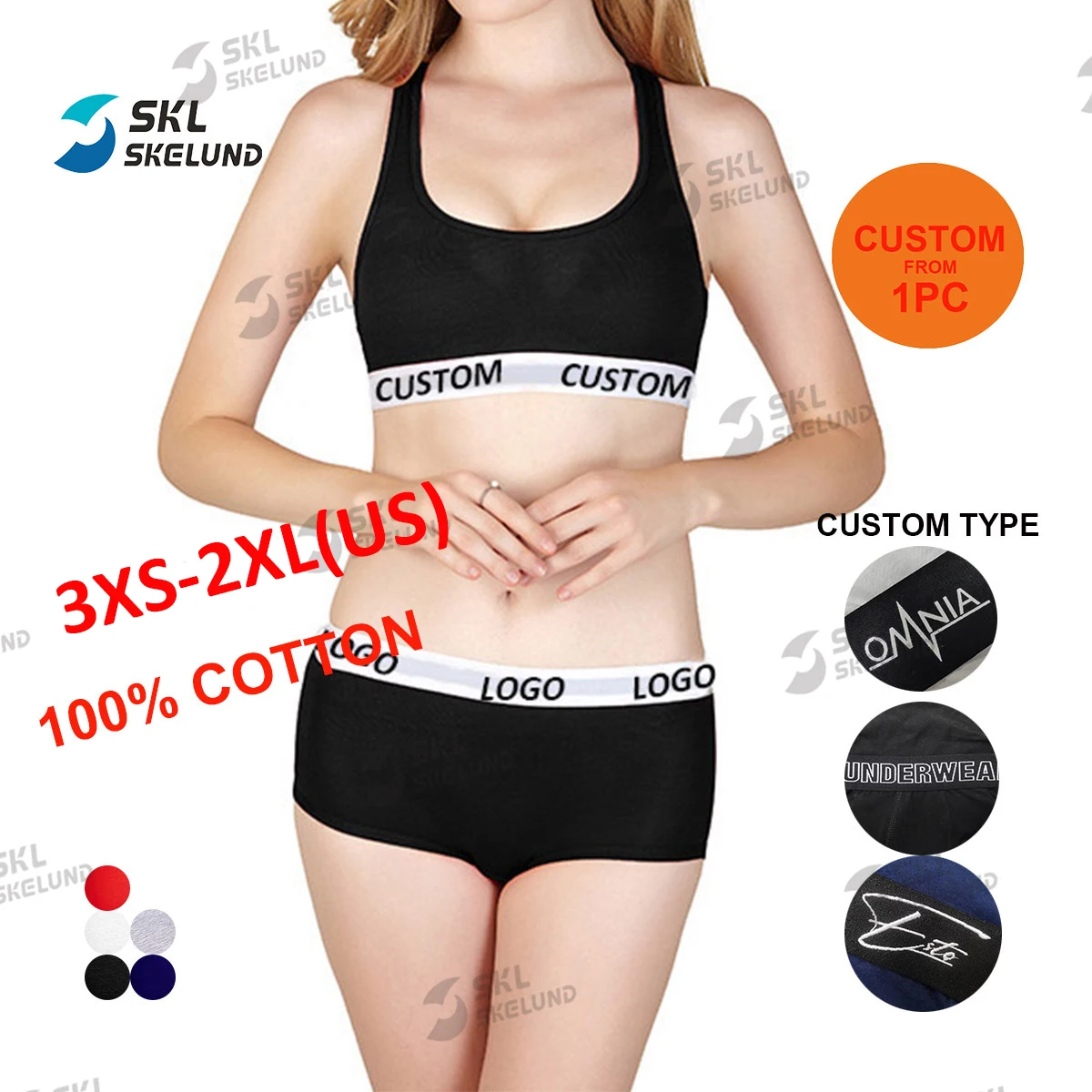 Womens Boyshorts Panties Custom Boy Shorts Set Custom Logo Print Private Label Underwear Female Plus Size Cami Boyshorts Sets