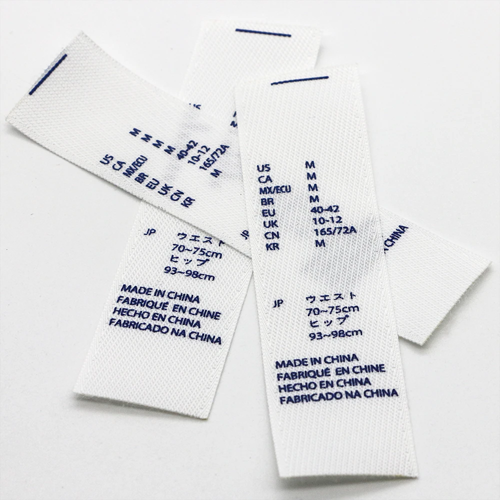 Custom Design, Printed Custom Logo Satin Label/ Good Quality Print label Soft touch Smooth edges