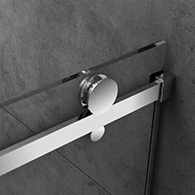 8113S Matte Satin Black Frame 304 SS Soft Close Sliding Tempered Glass Shower Door Clear Sale Choice Blue Customized Steel Anti