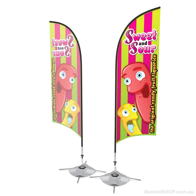 Wholesale Promotion Sports 12ft 3m Flying Banner Outdoor Event Advertising Beach Swooper Feather Flags