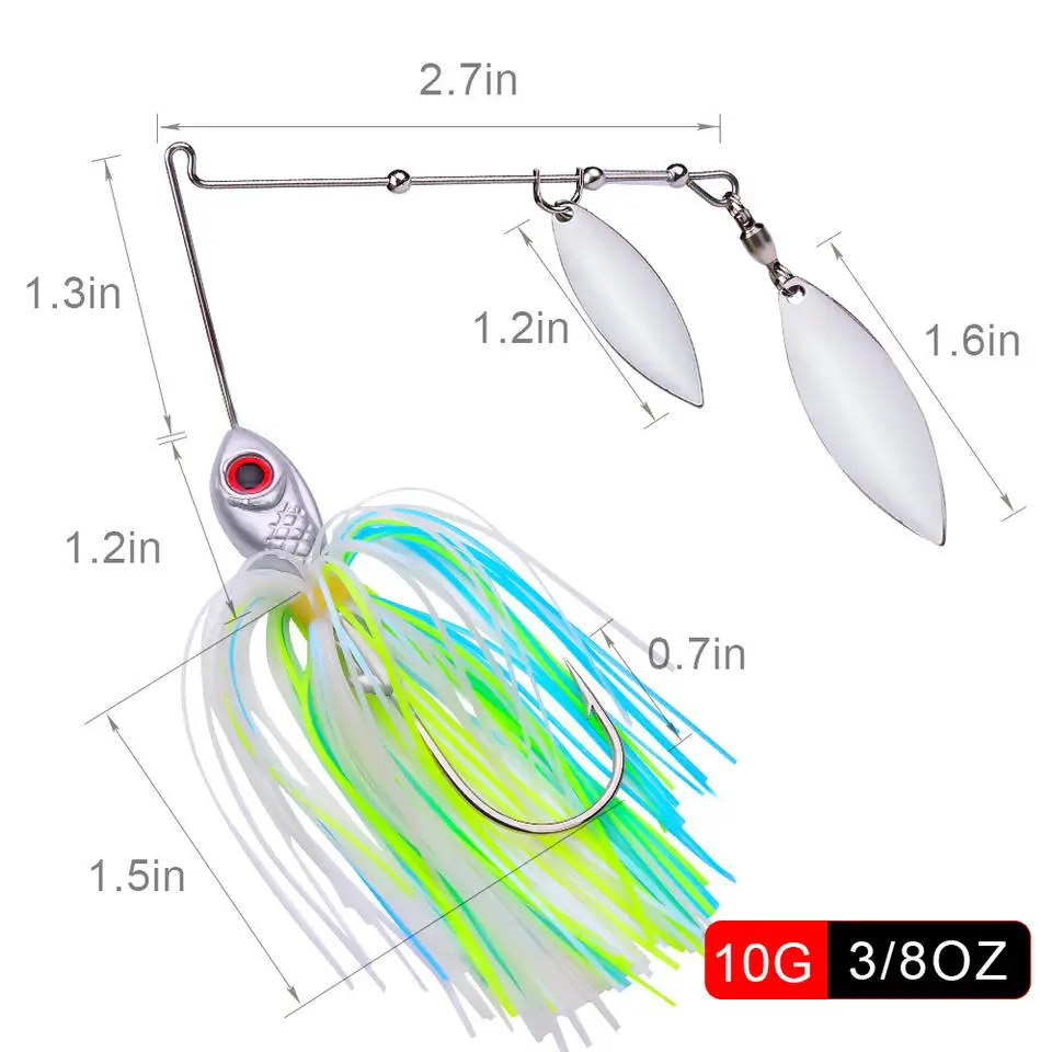 10g 14g Chatter bait spinner bait weedless fishing lure Buzzbait wobbler chatterbait for bass pike walleye fishing lures