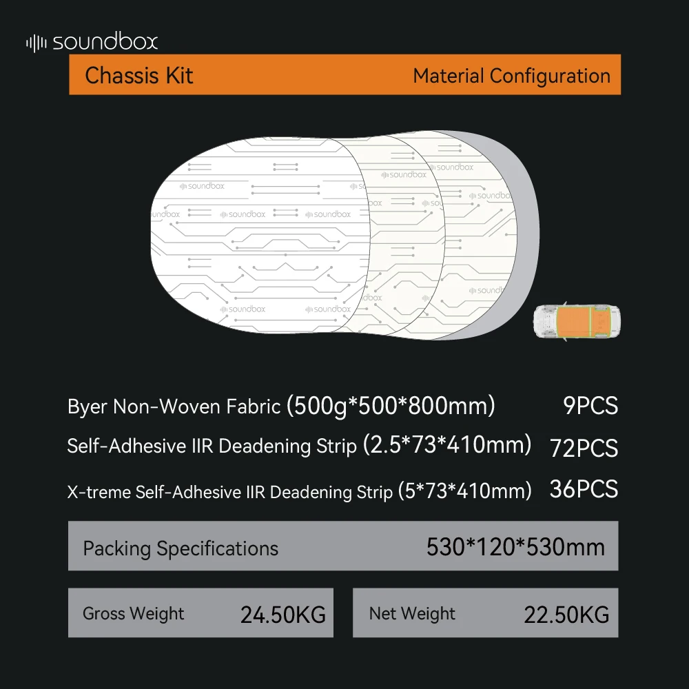 Lastst Sound Deadening Mat for Cars Pack of 115 Sheets Butyl Sound Deadener Mat Car Sound Dampening Material for Car chassis