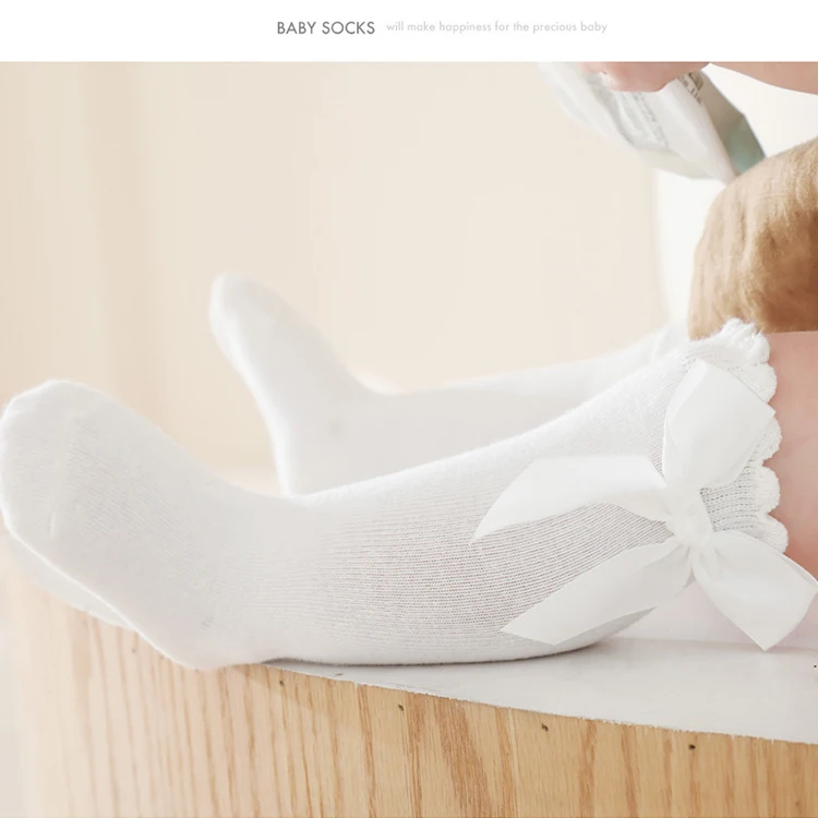Детские чулки HEHE в испанском стиле Baba для девочек хлопковые носки с бантом новорожденных школьные гольфы