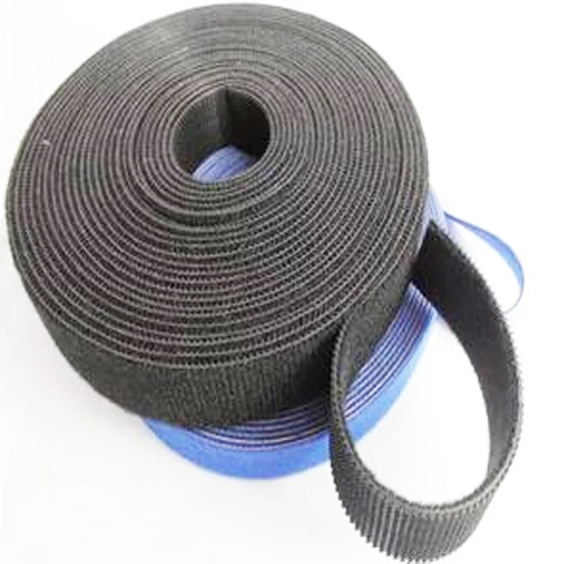 100%Nylon Reuse Fasteners Black Self-AdhesiveBack To Back Hook And Loop