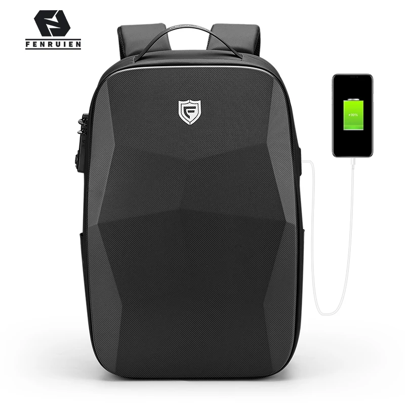 Рюкзак FENRUIEN 2021 для мужчин с USB-зарядкой водонепроницаемый замком TSA и защитой от кражи сумка ноутбука 17 3 дюйма Вместительная