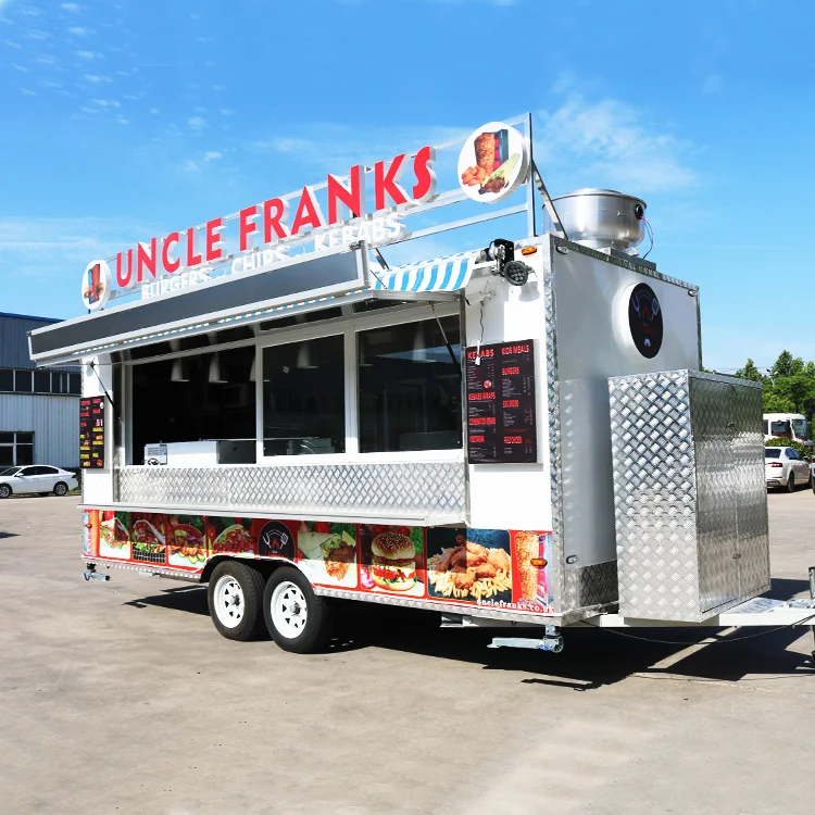 Полное оборудование концессионный стенд foodtruck 2 оси пищевой грузовик нержавеющий прицеп для