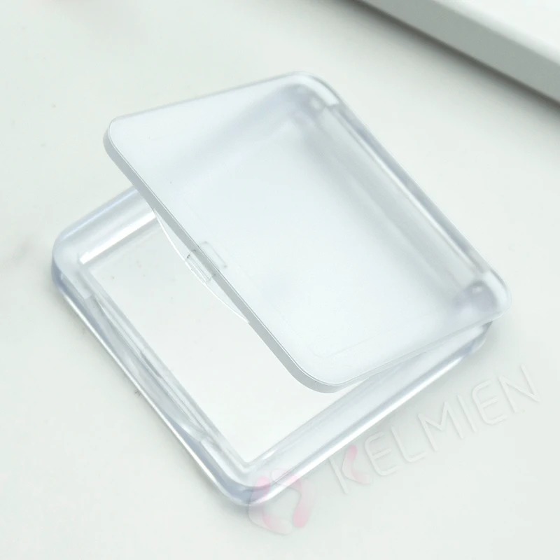 Wholesales Beautiful Square Blush Box Transparent Makeup Clear Eyeshadow Case Compact Powder Container