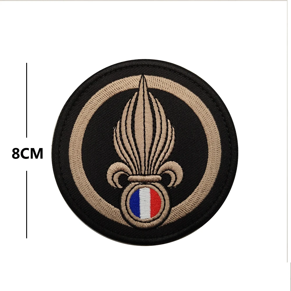 France French Foreign Legion Tactical Embroidery Patch Hook Loop  Patch for Tactical Fans Clothing Stickers