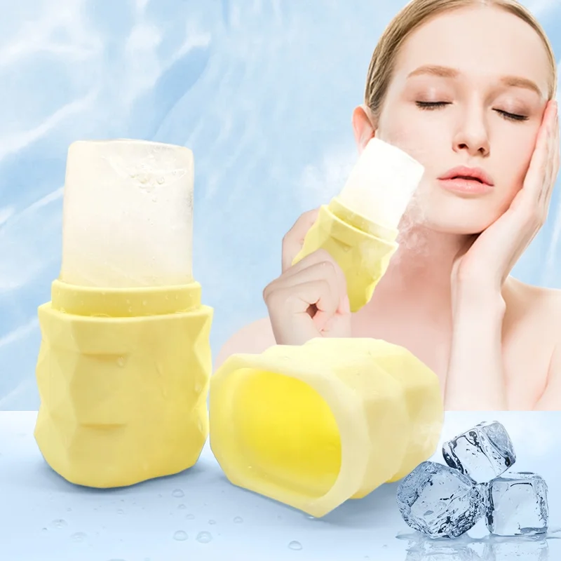 BPA free lift and tighten skin silicone ice massager facial Cooling Silicone Facial Ice Globes Face Cube