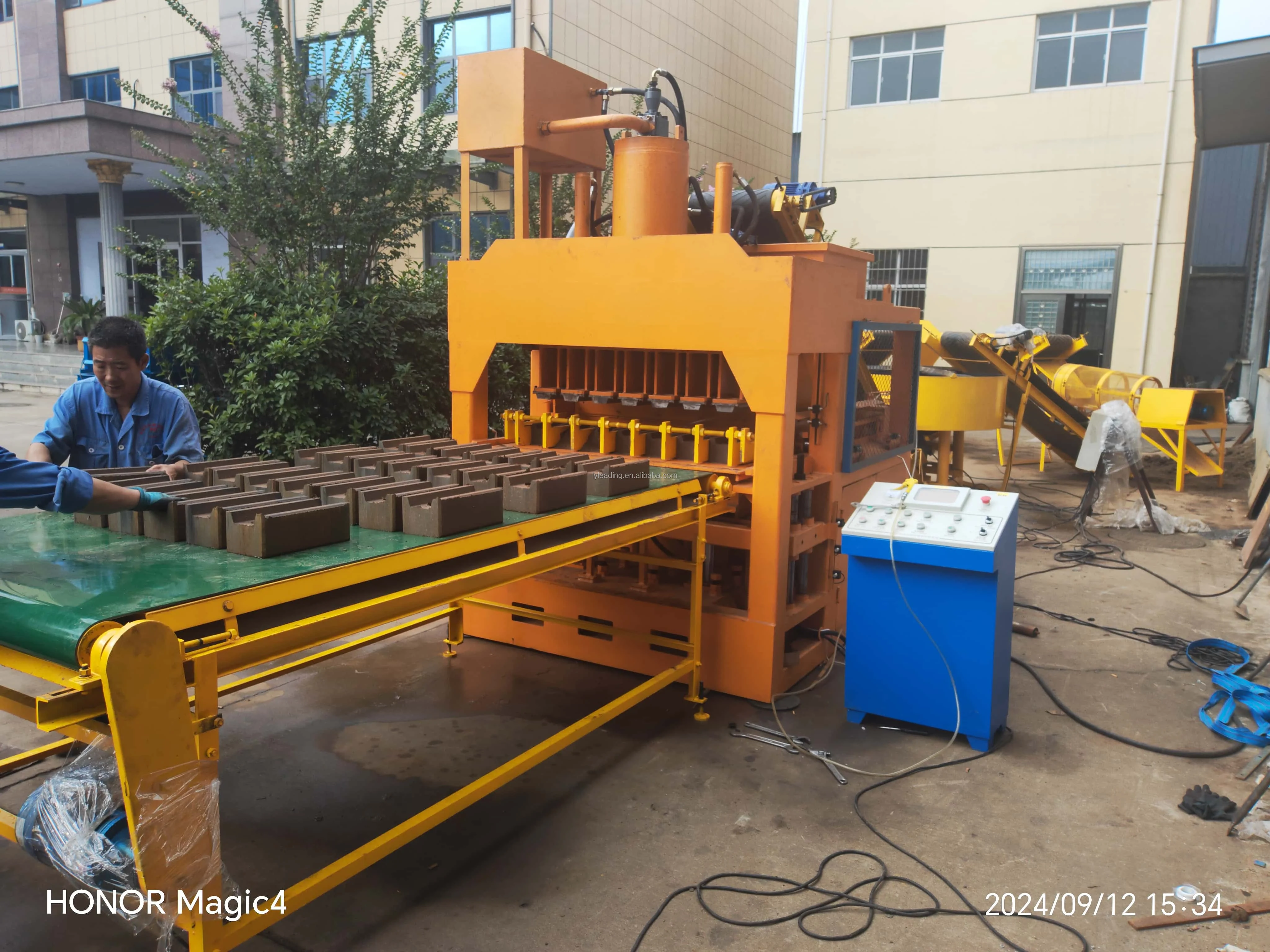 HBY7-10 mud soil earth red brick moulding wall clay tile making machine