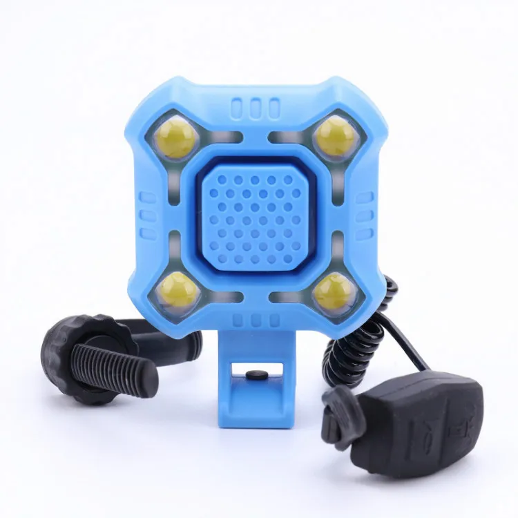 2 In 1 Bicycle Horn Headlight Mountain Bike Bell Super Bright Bicycle Lights USB Bike Front Handlebar Electronic Horn Light