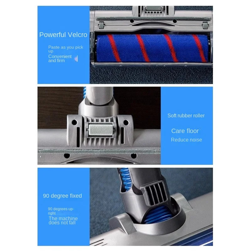 vacuum cleaner accessories  soft velvet roller head floor brush rolling brush  V7 V8 V10 V11 V15 series Suitable for dyson