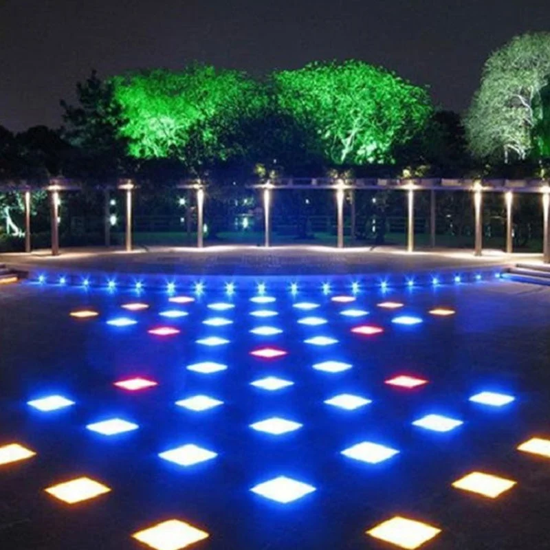 Outdoor garden landscape tile Stainless steel housing ip67 full glass shelf LED brick light