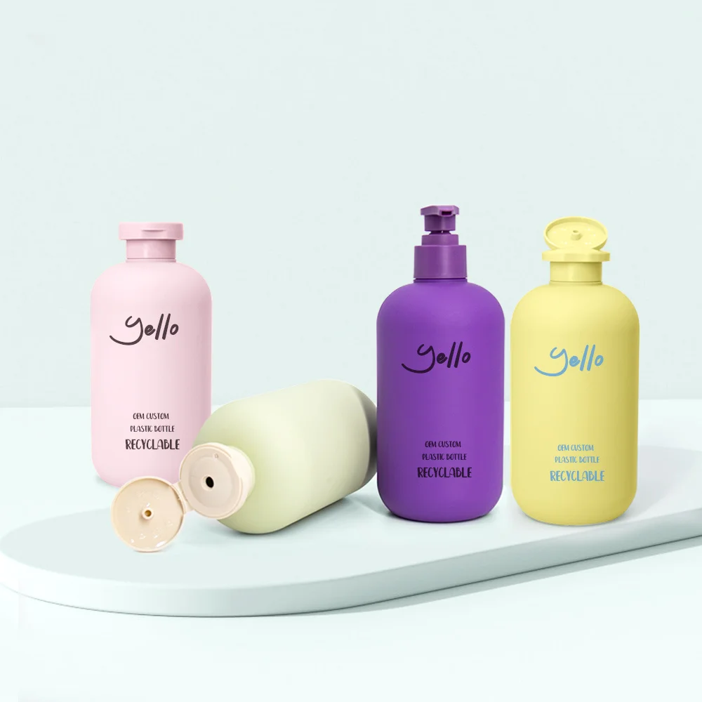 Wholesale Green Purple Pink Empty Shampoo Bottles Soft Touch 200ml 300ml 500ml 800ml Shampoo Conditioner Container Bottle