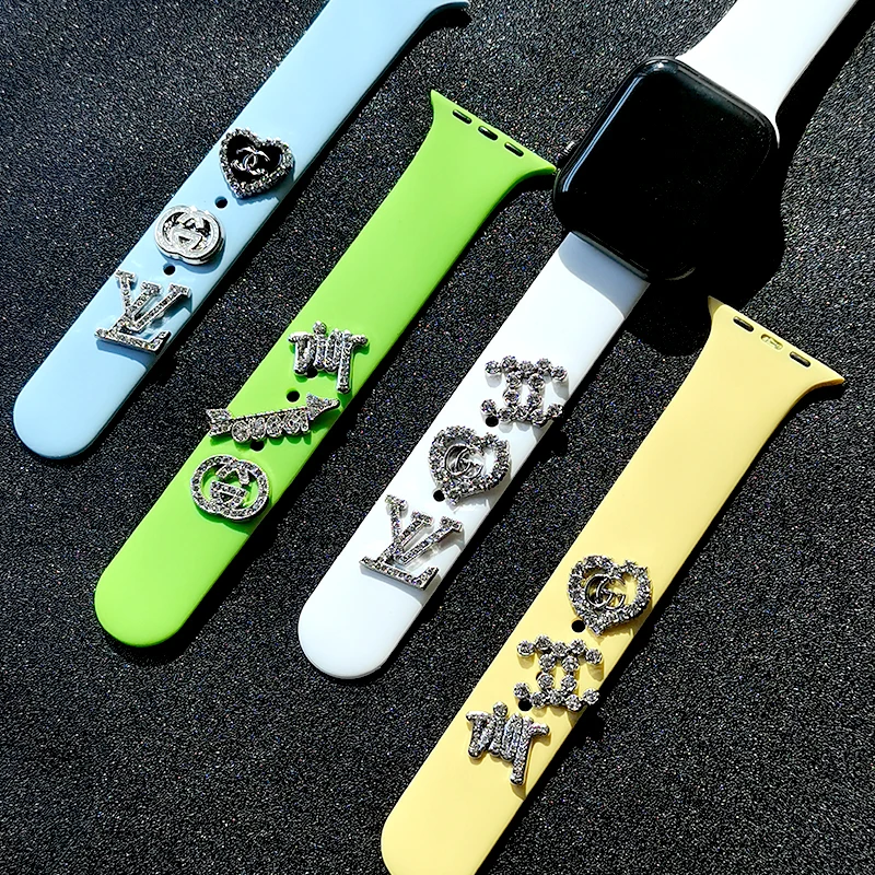 Оптовая продажа, ювелирные изделия, кролик Ms mouse, металлические подвески для ремешка apple watch, жесткий эмалированный Шарм для часов