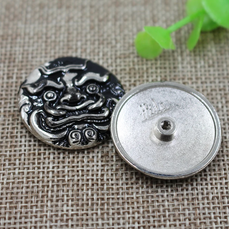 Высококачественные пуговицы из сплава под заказ с изображением черепа для кожи и кошелька