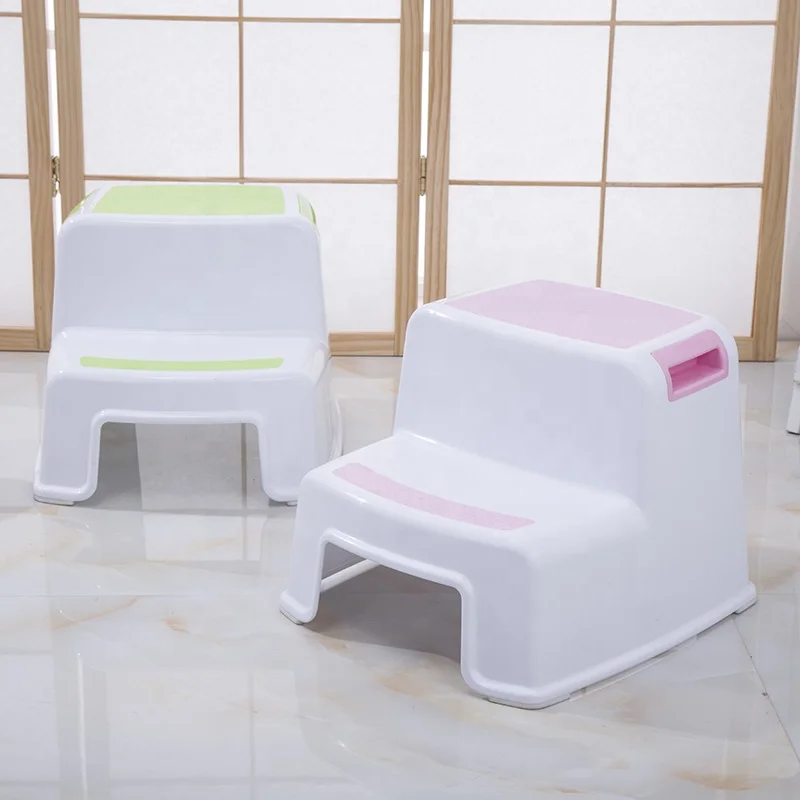 TODDLER DUAL HEIGHT PLASTIC KIDS STEP STOOL FOR POTTY TRAINING