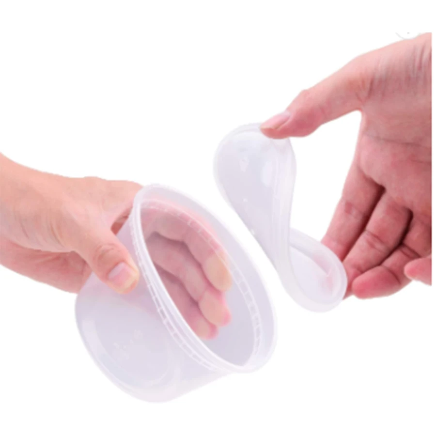 16 oz Plastic Deli Container With Lids For Food 8 oz Round Jars