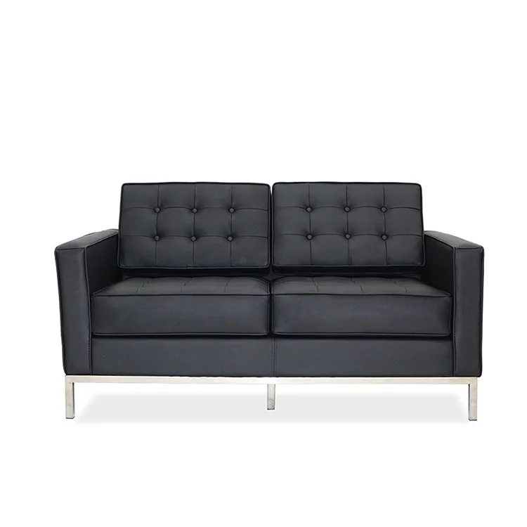 Cost-effective Home Used Stainless Steel Frame Living Room Sofas Luxury Genuine Leather Sofa