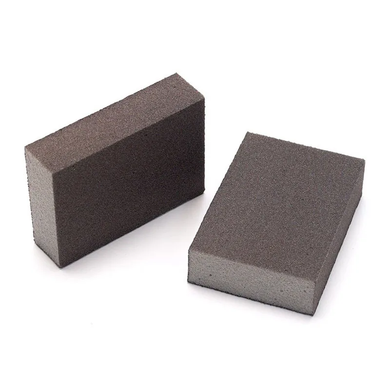 Aluminum Oxide sanding sponge block flexible dual angled abrasive tool for polishing