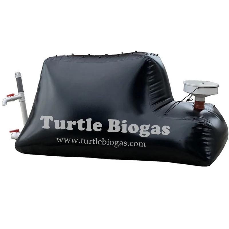 Making portable small mini home flexible biogas plant plastic bag digester home system balloon tank for sale Turtle Biogas 3.0m3