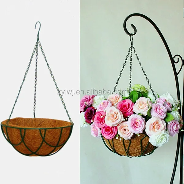 Wire Basket with Coco Liner