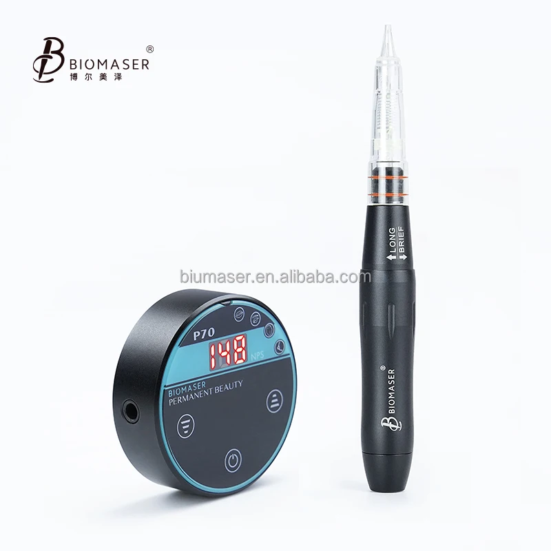 Wholesale Biomaser P70 Mini Permanent Makeup Dermografo Soft Hairstroke Eyebrow Semi Permanent Makeup Machine Kits