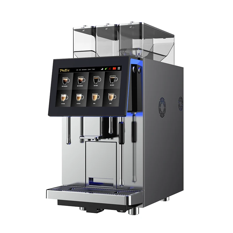 Office Hotel One Touch Milk Foam Rod Commercial Coffee Machine with Milk Cooler for USA CA Market
