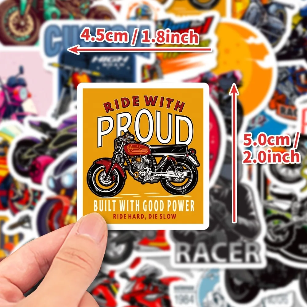 50pcs Motorcycle Club Stickers Personalized Graffiti Harley Motorcycle Stickers Waterproof, T01041229