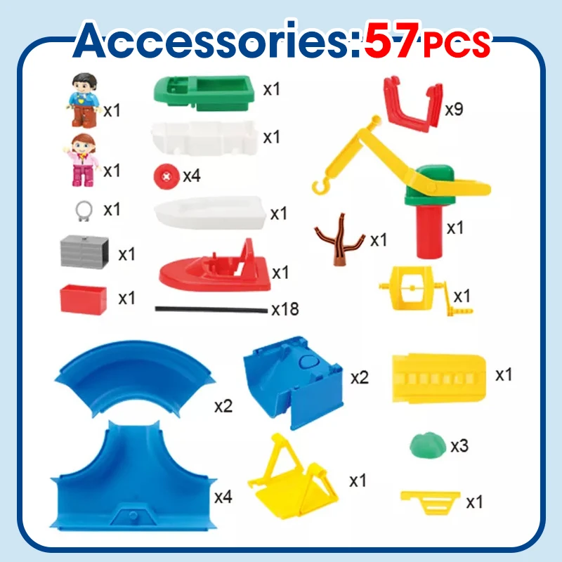 57PCS Water park educational summer play water track table games toy for kids
