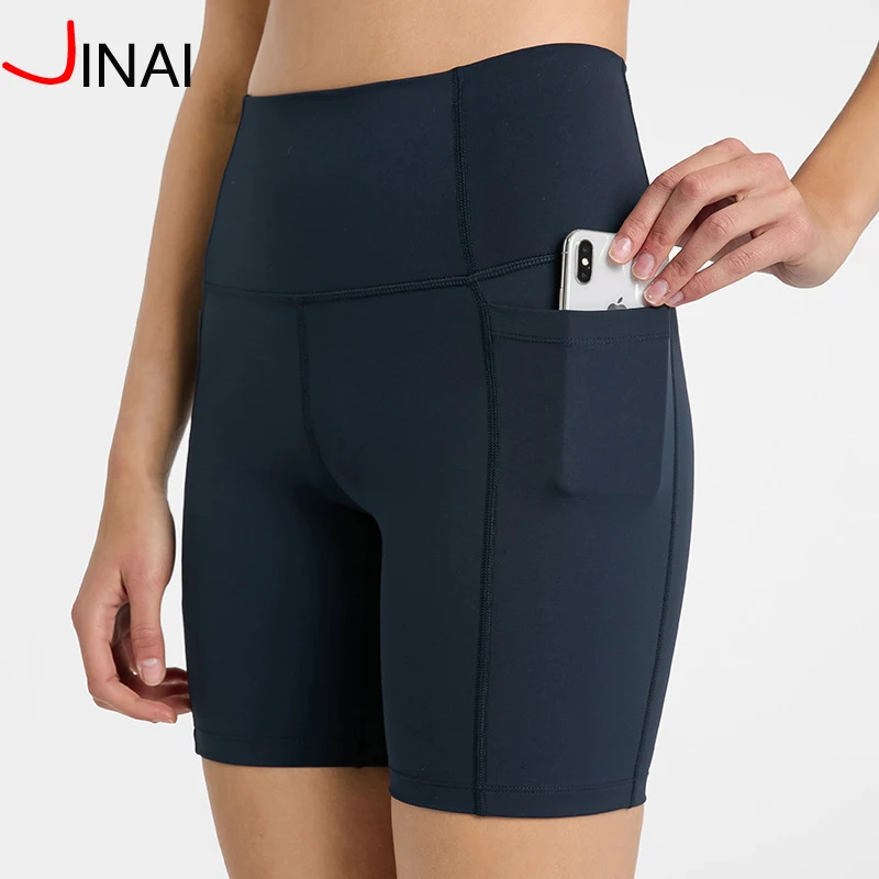 DK178 2022 summer High Waist Yoga Shorts Womens Gym Shorts With Phone Pocket Workout Shorts For Women
