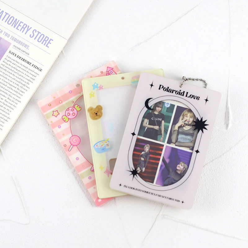 Акриловый держатель для фото и карт на заказ может положить звезду фотографию школьный протектор с зажимом в автобусе