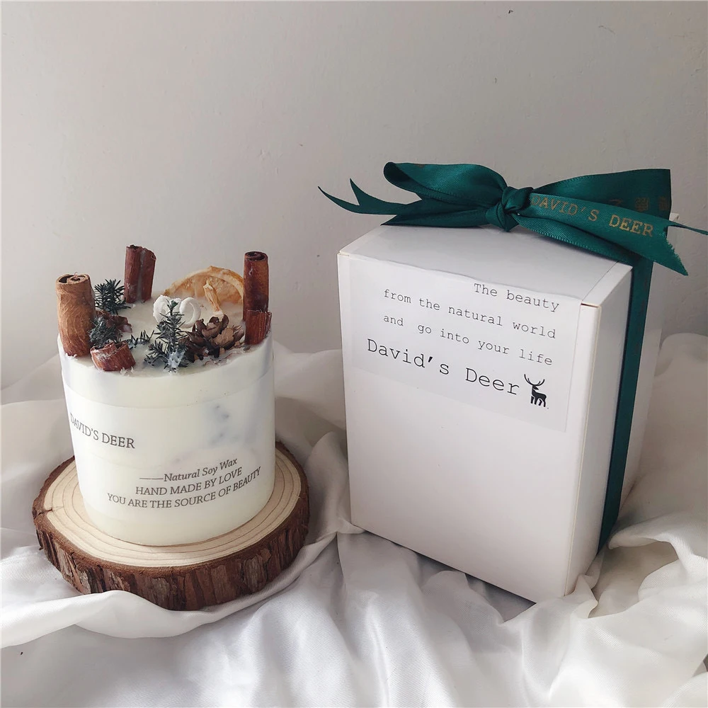 Customized Aroma Fashion Private Label Flower Pressed Wedding Birthday Gift Pillar Soy Wax Aromatherapy Scented Candles