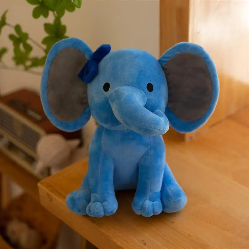 Unisex Baby Comfort Elephant Plush Doll Super Soft Ragdoll Sleeping Cute Toy with PP Cotton Filling for Stress Relief Birthdays